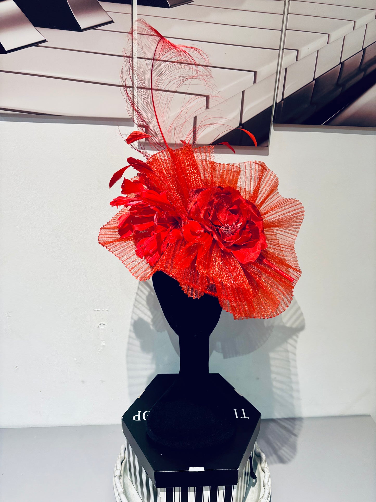 Red Fascinator